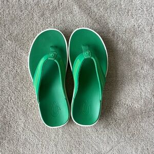 Olukai Green Flip Flops
